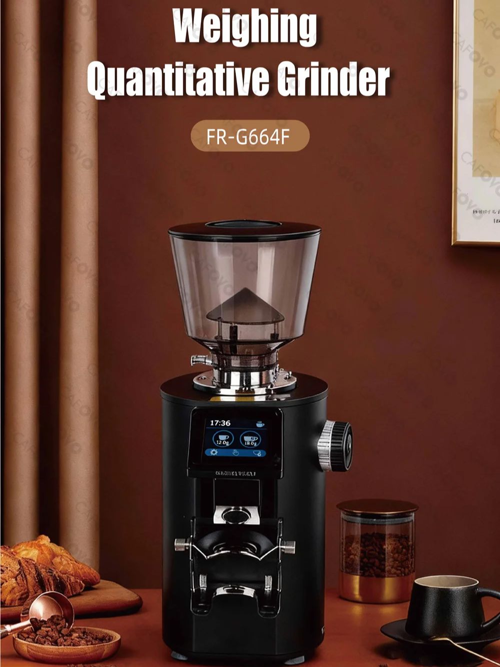 Coffee Grinder Burr Flat - CAFOVO G664F moulin à café quantitatif