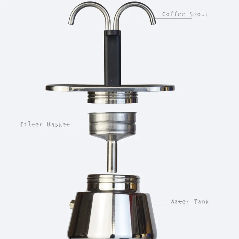 200ML Mini Moka Pot Double Tub - Coffee Vending Equipment avis et prix